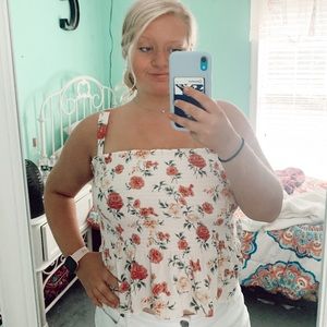 American Eagle Smocked Floral Tank top